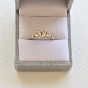 Butterfly Ring, 14k Real Gold.